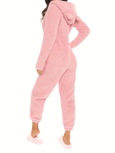 Mia™ Fuzzy Hooded Pajama Jumpsuit