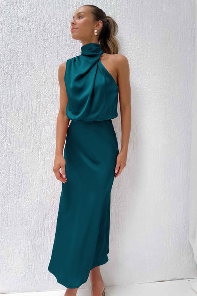 Carlina | Long Satin Dress