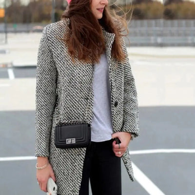 Cheska™ Long wool coat jacket