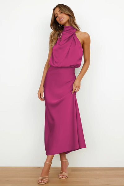 Carlina | Long Satin Dress