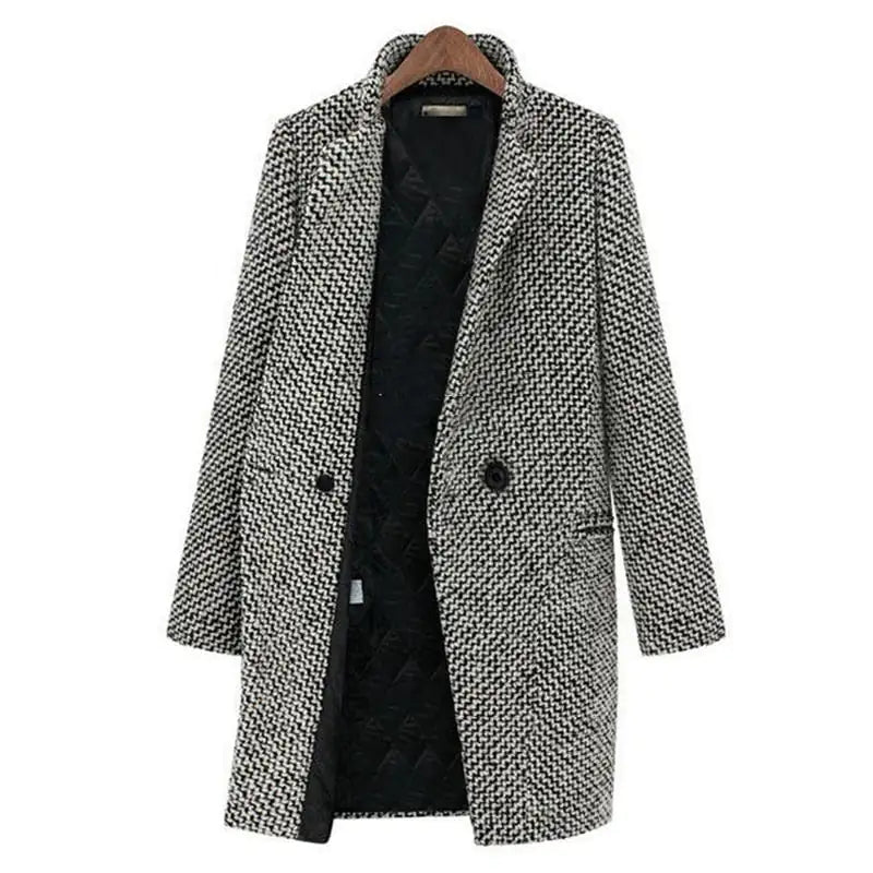 Cheska™ Long wool coat jacket