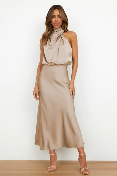 Carlina | Long Satin Dress