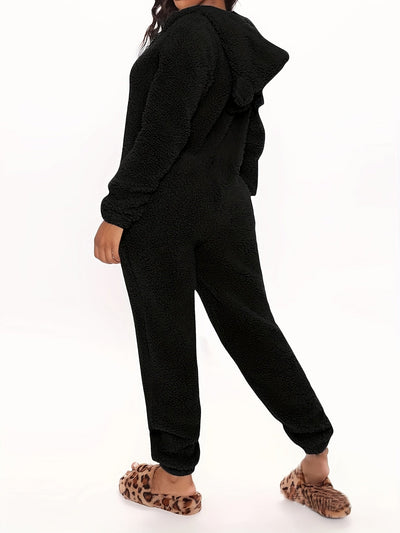 Mia™ Fuzzy Hooded Pajama Jumpsuit