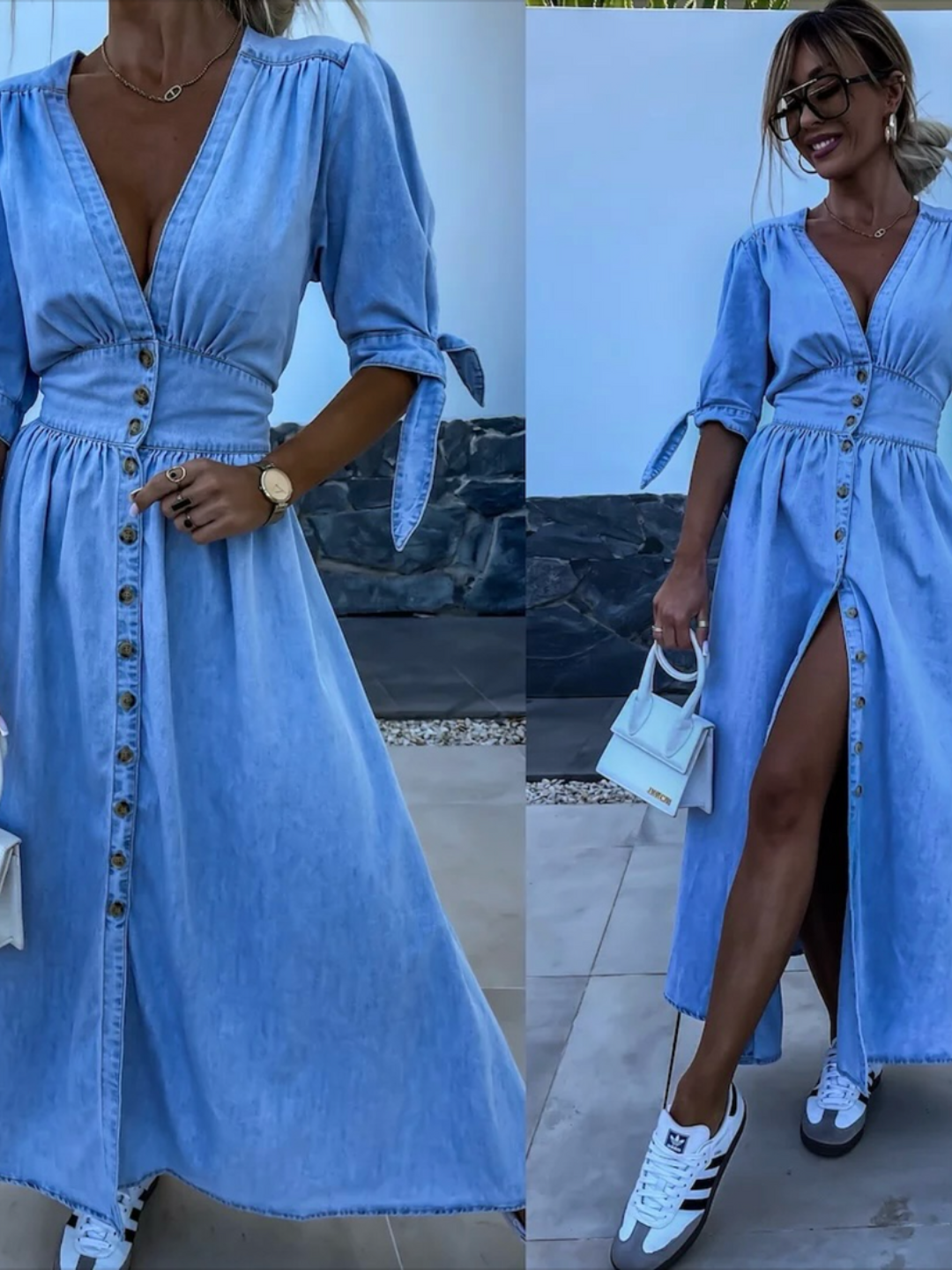 Victoria™ | Radiant Denim Dress